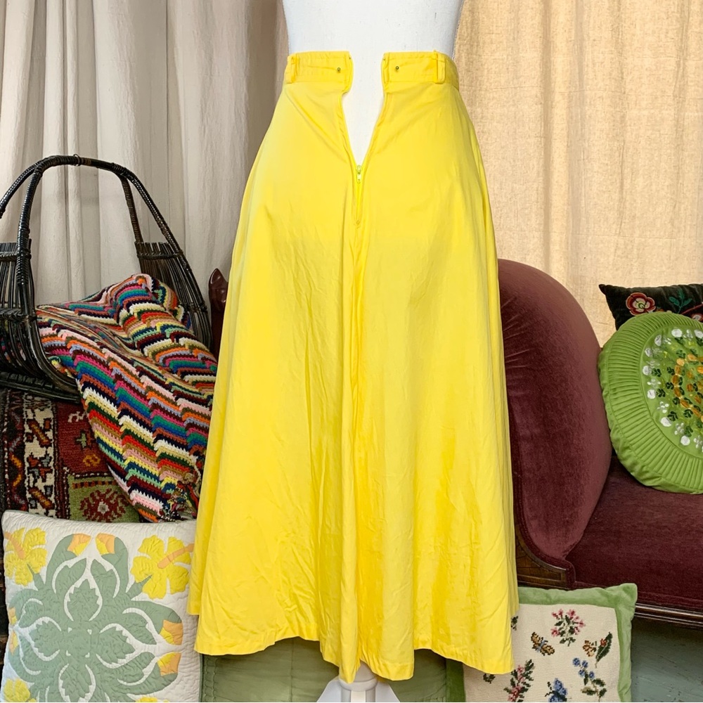70s Yellow A-Line Skirt - Picture 3 of 7